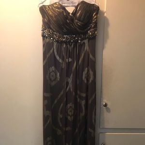 Bridesmaid dress gray & gold